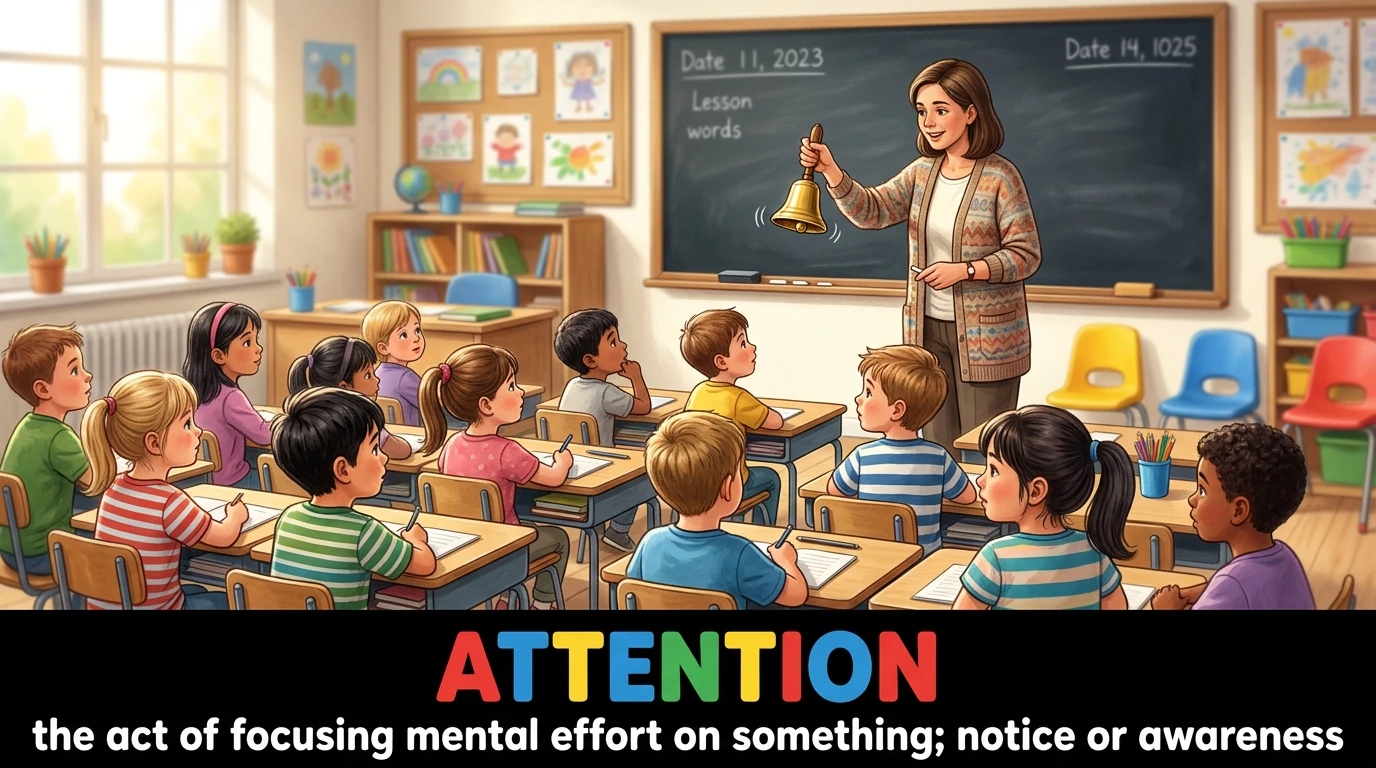 English Illustration for attention